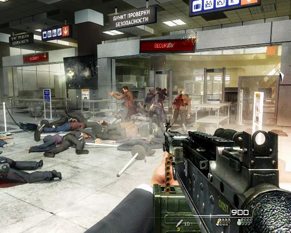 В Modern Warfare 2 террористы убивают Российских граждан.