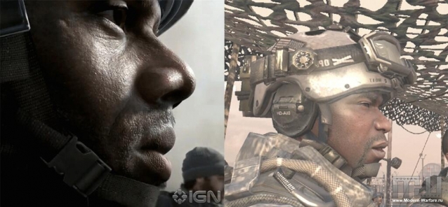 Сержант Фоули на скриншоте из Call of Duty 2014