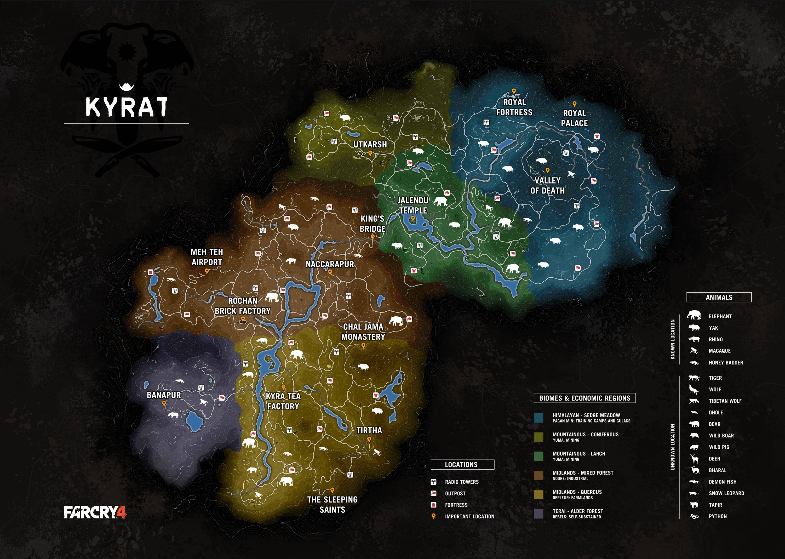Карта Кирата из Far Cry 4